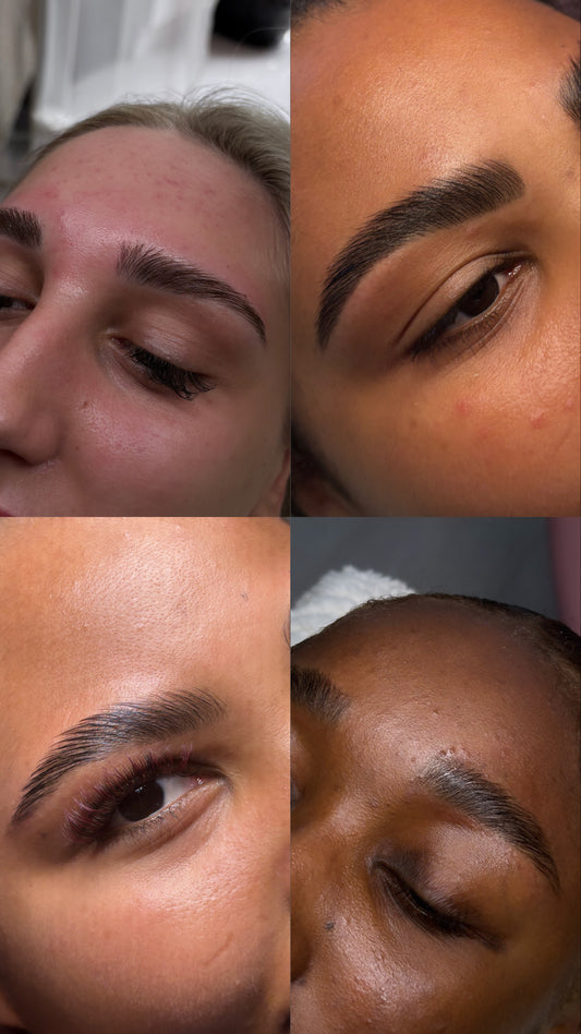 Brow Lamination, wax & tint