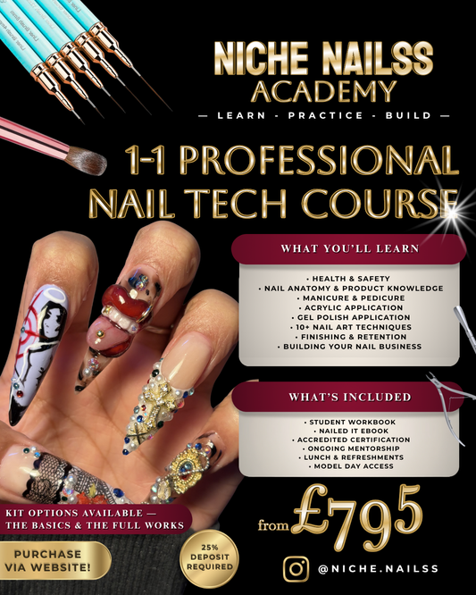 Niche Nailss Academy: 1-1 Professional Nail Tech Course🎀